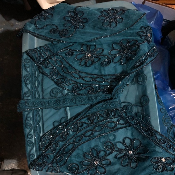 Anna Bella Tulle Cropped Cardigan with Embroidery Beads Sequence - Picture 1 of 1